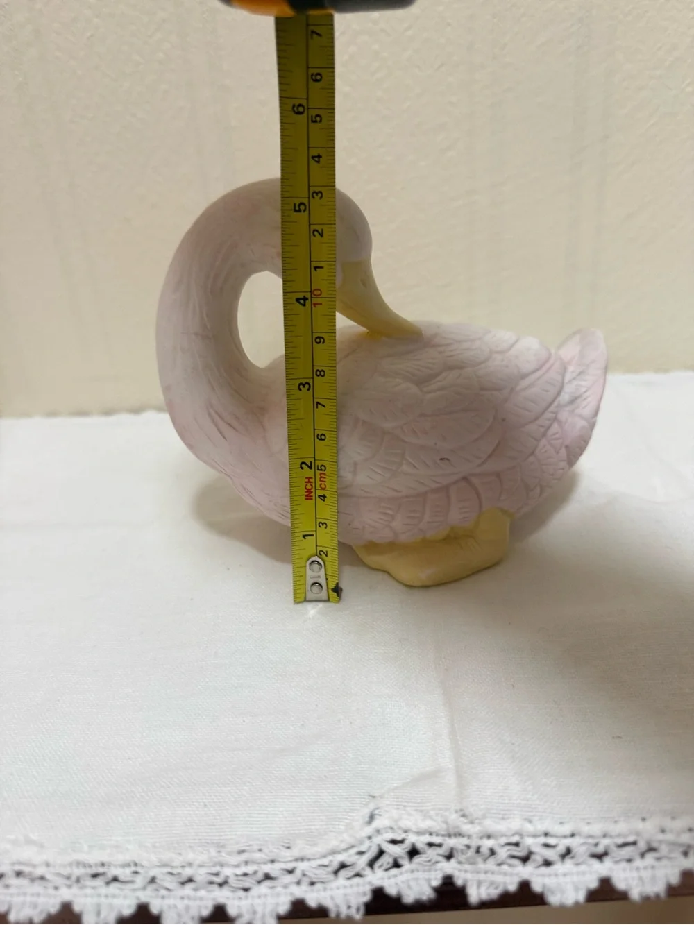 Ceramic Swan Figurine for Bird Lovers